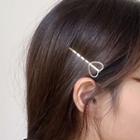 Alloy Heart Hair Pin 1 Pc - Gold - One Size