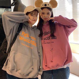 Oversized Lettering Printed Hoodie