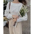 Round-neck Cotton Blouse