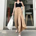 Open Back Cropped Camisole Top / Cropped Wide-leg Pants