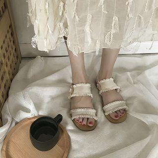Fray Trim Sandals