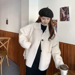 Set: Loose-fit Jacket + Contrast Trim Dress