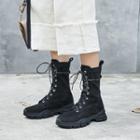 Lace Up Mid-calf Boots