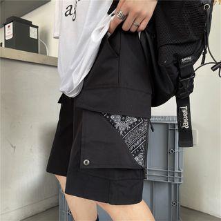 High-waist Pattern Print Shorts