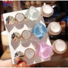 Resin Square Alloy Hair Clip