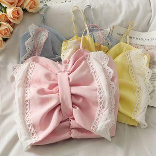 Ruched Ribbon Crop Top