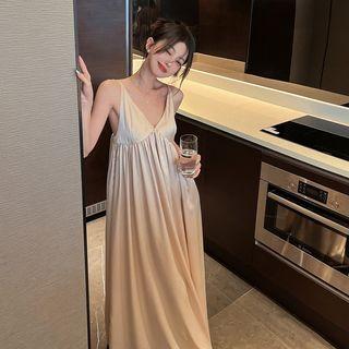 Spaghetti-strap Plain Maxi Sundress