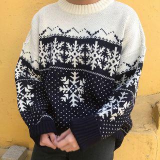 Snowflake Jacquard Sweater