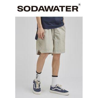 Lightweight Drawstring Wide Shorts