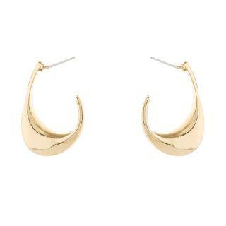 Polished Alloy Drop Earring 1 Pair - Gold - One Size