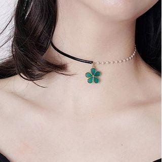 Flower Pendant Faux Pearl Choker (various Designs)