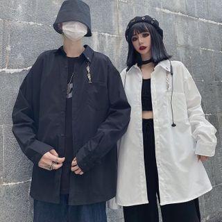 Couple Matching Long Sleeve Chain Detail Shirt