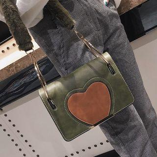 Color Block Stitched Shoulder Bag