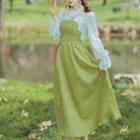 Long-sleeve Two Tone Lace Dress