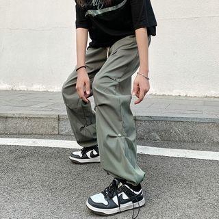 Button Detail Jogger Pants