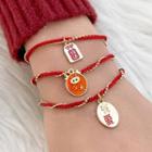 Ox / Chinese Characters / Amulet Pendant Red String Bracelet