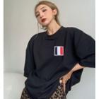 Loose-fit T-shirt / Leopard-print Straight-cut Pants
