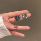 Heart Faux Crystal Alloy Earring 1 Pair - Blue - One Size