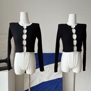 Cut-out Knit Top / Camisole Top / Set