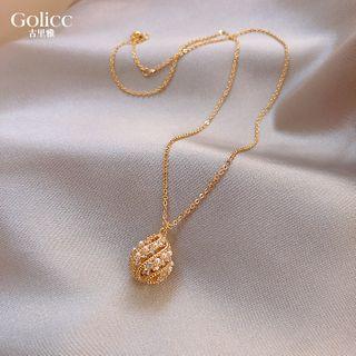 Tear Drop Pendent Necklace Gold - One Size