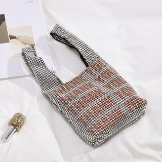 Sequined Shopper Bag Silver - One Size
