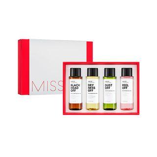 Missha - Super Off Cleansing Oil Special Set: Blackhead Off 100ml + Dryness Off 100ml + Dust Off 100ml + Peel Off 100ml 4pcs