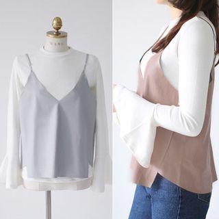 Faux-leather Camisole Top