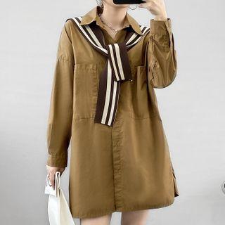 Mini A-line Shirt With Shawl