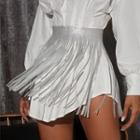 Rhinestone Fringe Mini A-line Skirt