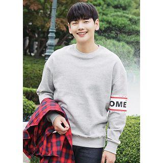 Print-accent Sleeve T-shirt