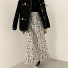 Floral High-waist Loose-fit A-line Skirt As Shown In Figure - One Size