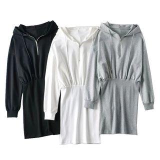 Mini Drawstring-waist Hoodie Dress