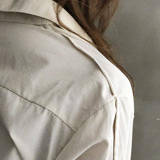 Round-hem Cotton Shirt