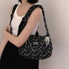 Floral Chain Shoulder Bag Black - One Size