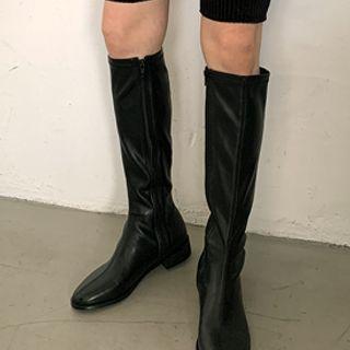 Stitched Zip-side Tall Boots