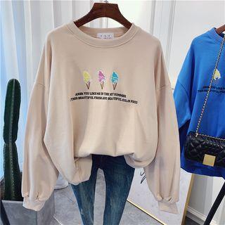 Ice-cream Embroidery Sweatshirt