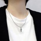 Stainless Steel Cross Pendant Necklace As Shown In Figure - One Size