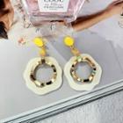 Acrylic Alloy Dangle Earring 1 Pair - Silver - Milky White - One Size