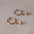 Star Alloy Dangle Earring 1702 - 1 Pair - Gold - One Size