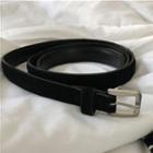 Velvet Square Buckle Belt Black - One Size