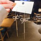 Ribbon Earring 1 Pair - E2680 - Gold - One Size