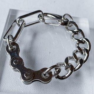 Chunky Alloy Bracelet Silver - One Size