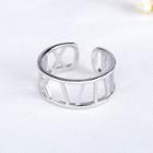 925 Sterling Silver Roman Numeral Open Ring As Shown In Figure - One Size