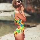 Sunflower Printed Swimsuit