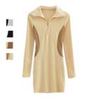 Long-sleeve Half-zip Polo Dress
