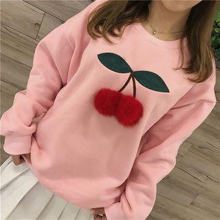 Embroidered Pom Pom Detail Pullover