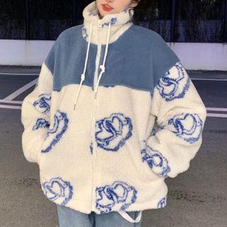 High-neck Printed Jacket