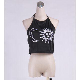 Sun & Moon Printed Halter Top