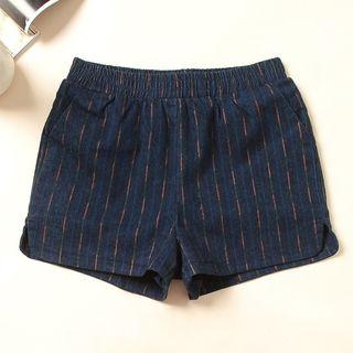 Pinstriped Wide Leg Shorts