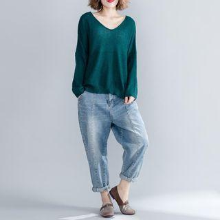 Back Cross Knit Top